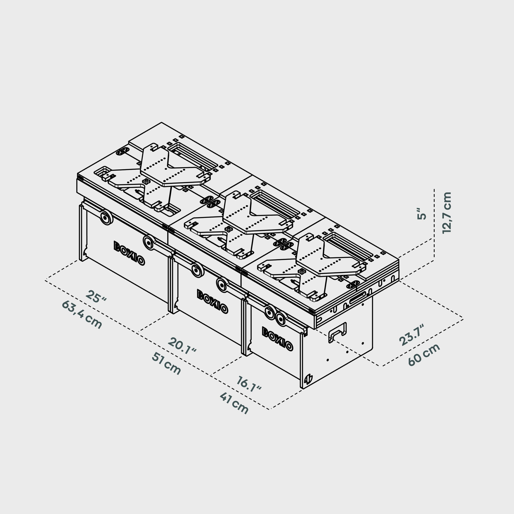 BOXIO RACK BUNDLE XL I Modular camping box