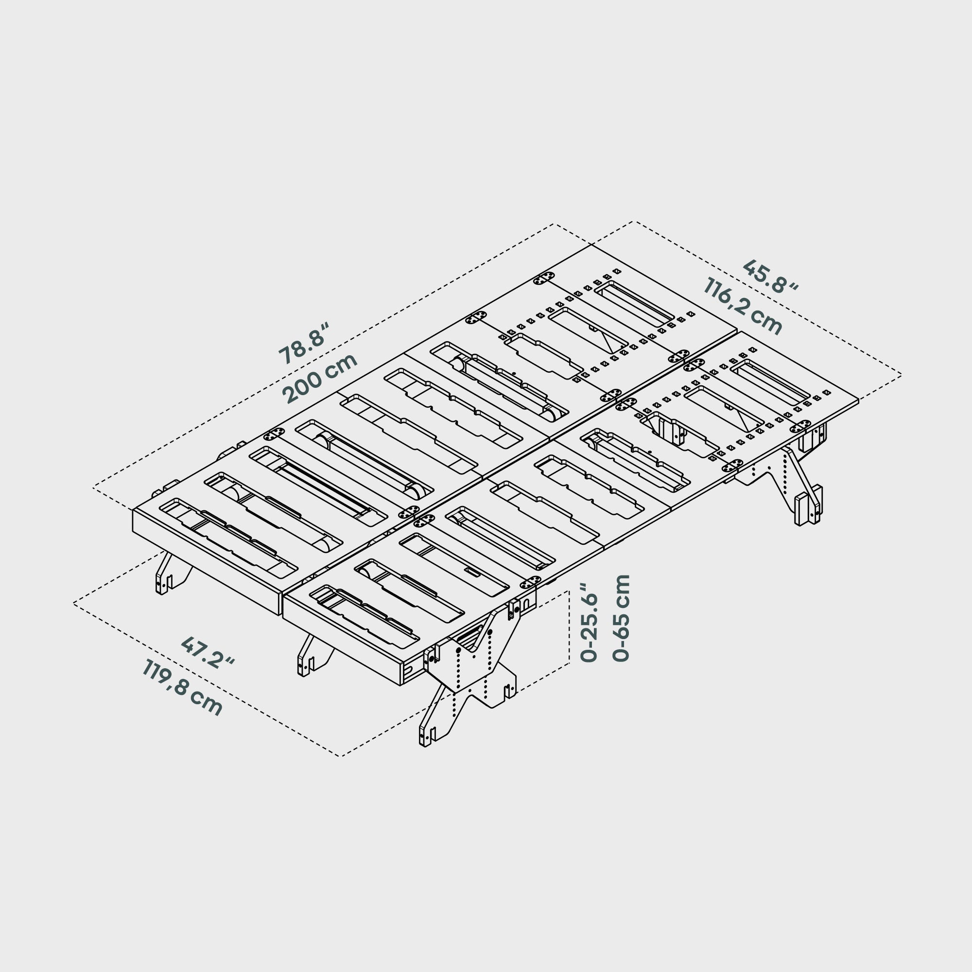 BOXIO RACK BED L I Modulares Campingbett Van