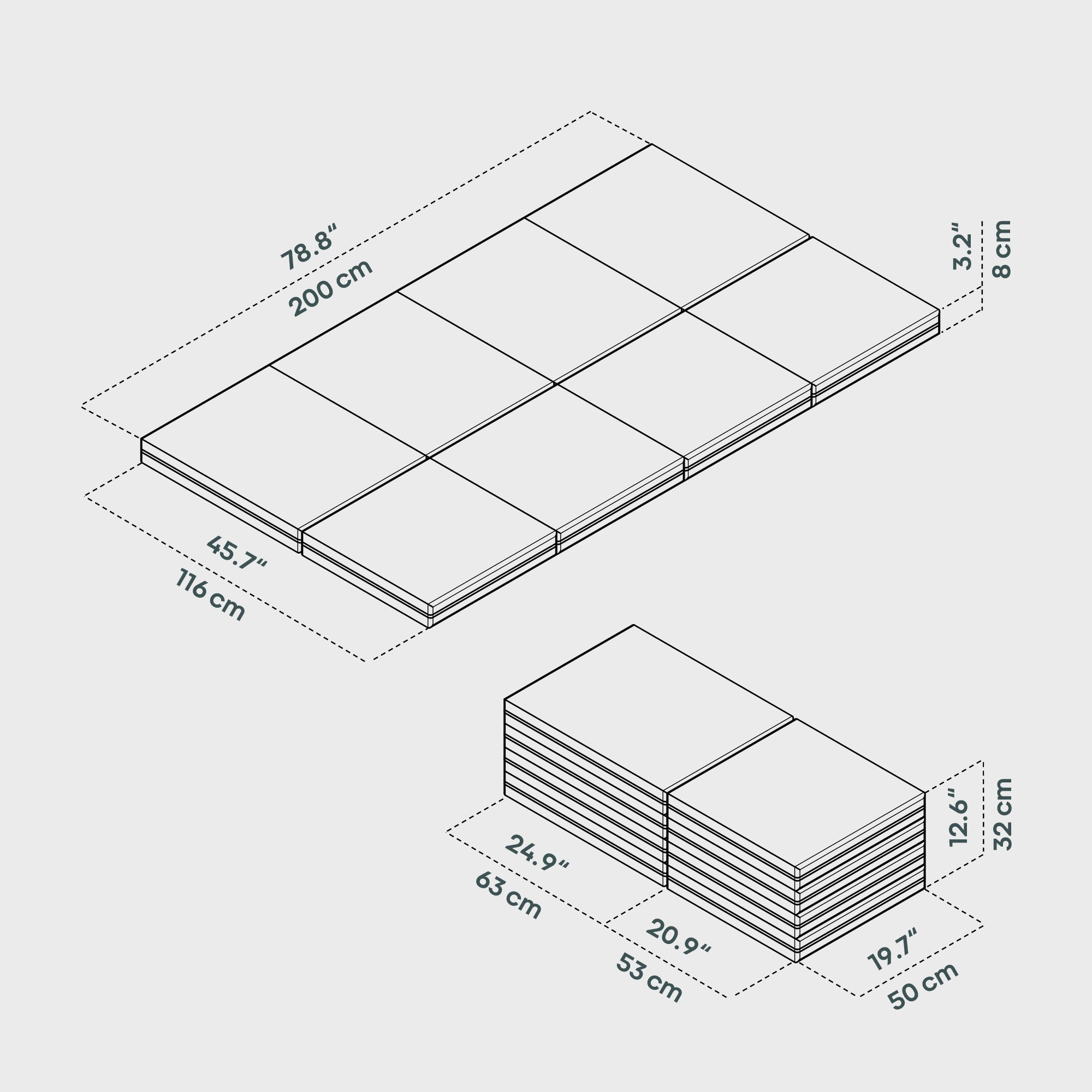 BOXIO RACK SLEEP 116 I Klappmatratzen