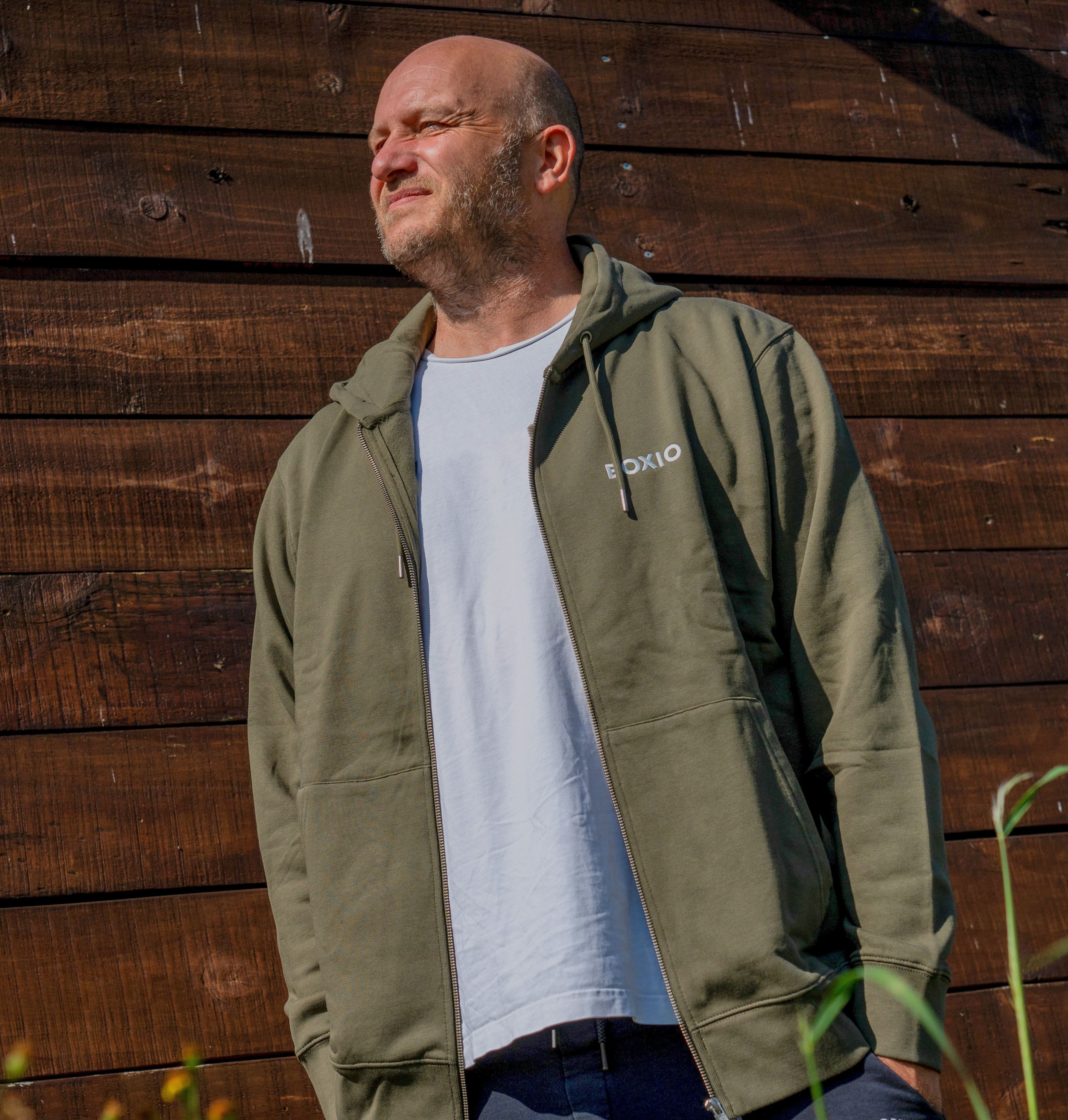 Zip Hoodie grün