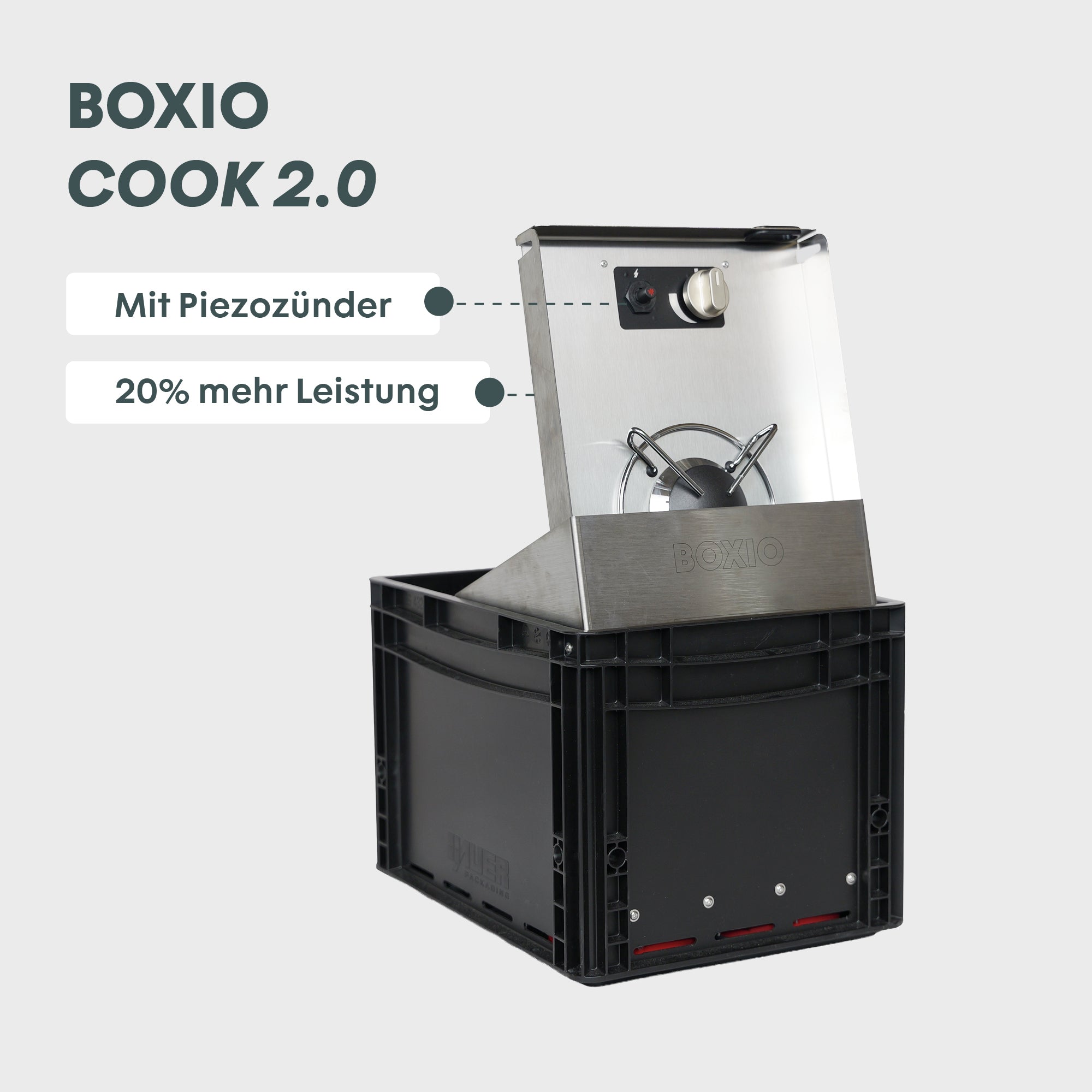 BOXIO KITCHEN PLUS I Mobile Outdoorküche mit Stehhöhe