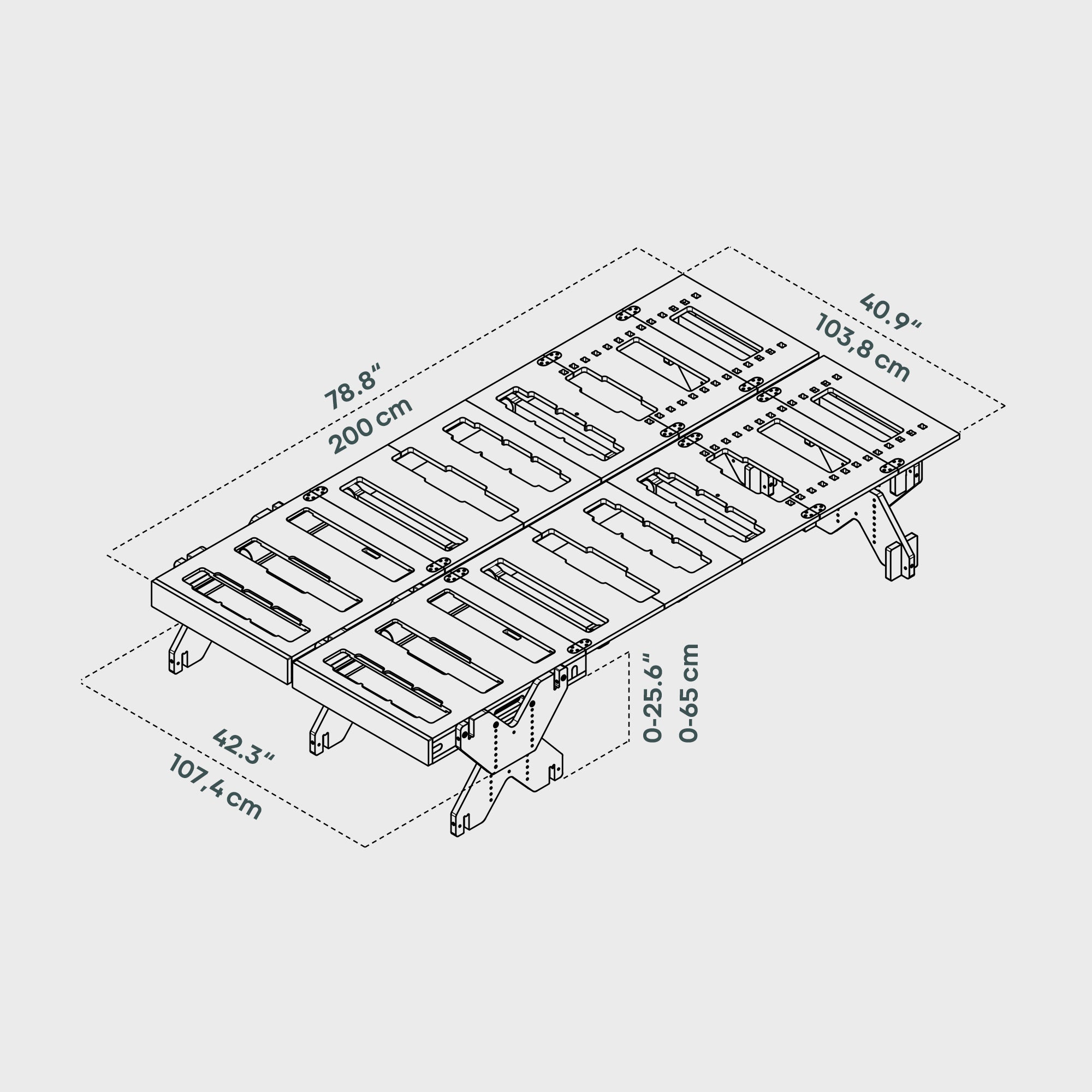 BOXIO RACK BED M I Modulares Campingbett Van