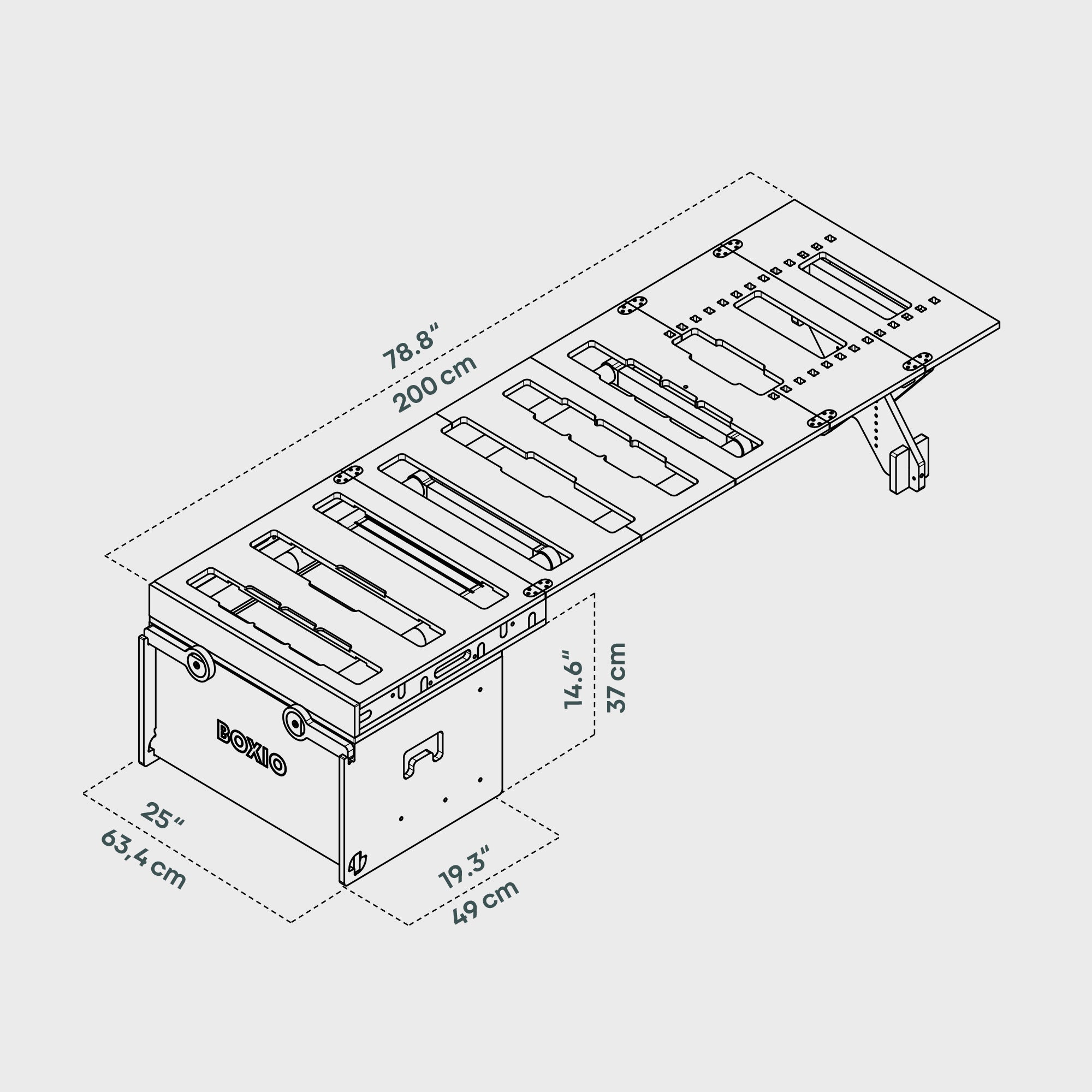 BOXIO RACK BUNDLE S I Modulare Campingbox Van