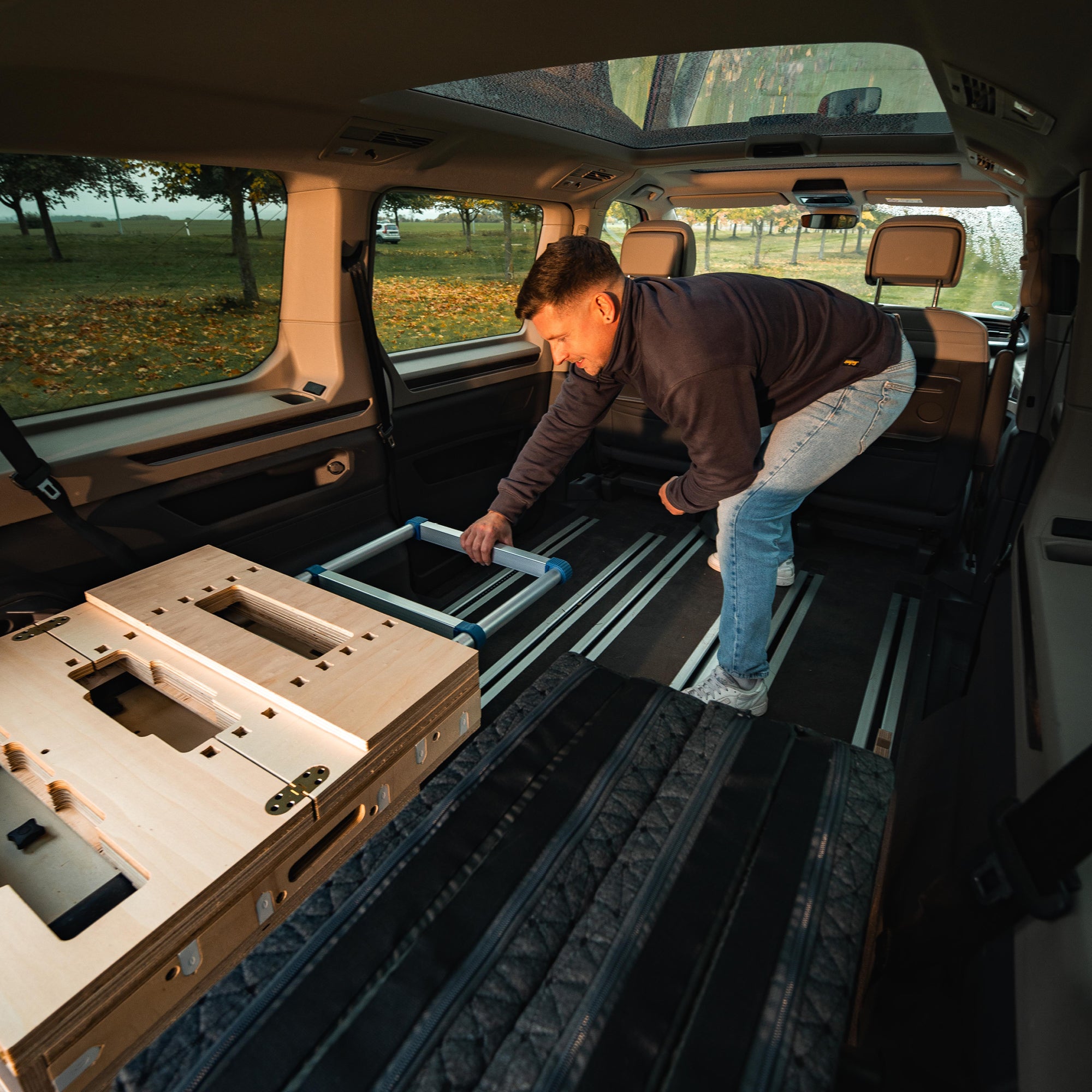 BOXIO RACK BED M I Modular camping bed Van